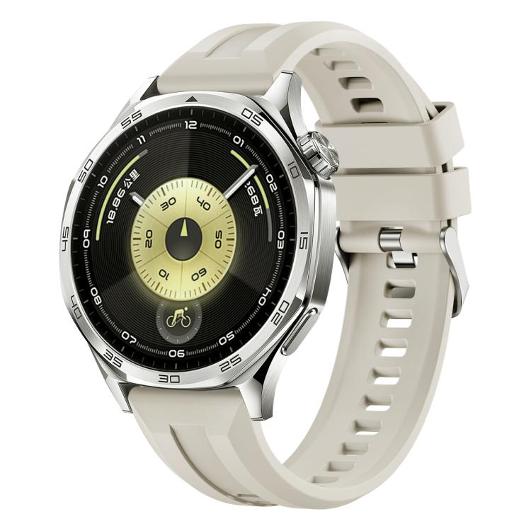 xDfind Silver Buckle Solid Color Silicone Watch Band, For Huawei Watch GT 6 / 5 / 4 / 3 46mm