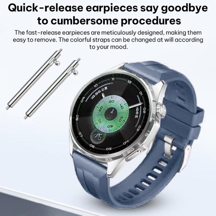 xDfind Silver Buckle Solid Color Silicone Watch Band, For Huawei Watch GT 6 / 5 / 4 / 3 46mm