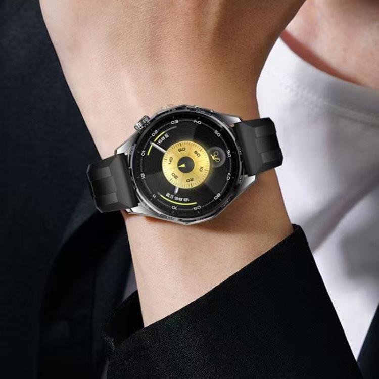 xDfind Silver Buckle Solid Color Silicone Watch Band, For Huawei Watch GT 6 / 5 / 4 / 3 46mm