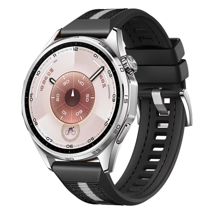 xDfind Braid Nylon Hybrid Silicone Watch Band, For Huawei Watch GT 6 / 5 / 4 / 3 46mm