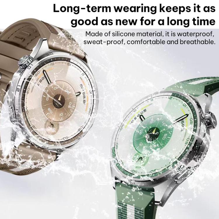 xDfind Braid Nylon Hybrid Silicone Watch Band, For Huawei Watch GT 6 / 5 / 4 / 3 46mm