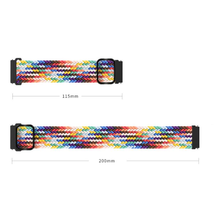 xDfind Sliding Buckle Nylon Braided Watch Band, 22mm