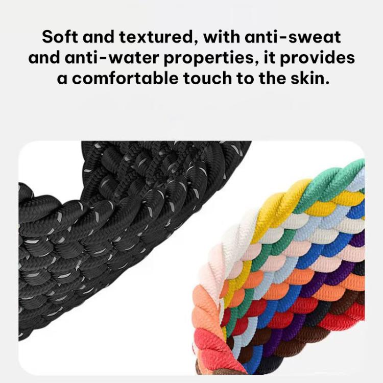 xDfind Sliding Buckle Nylon Braided Watch Band, 20mm