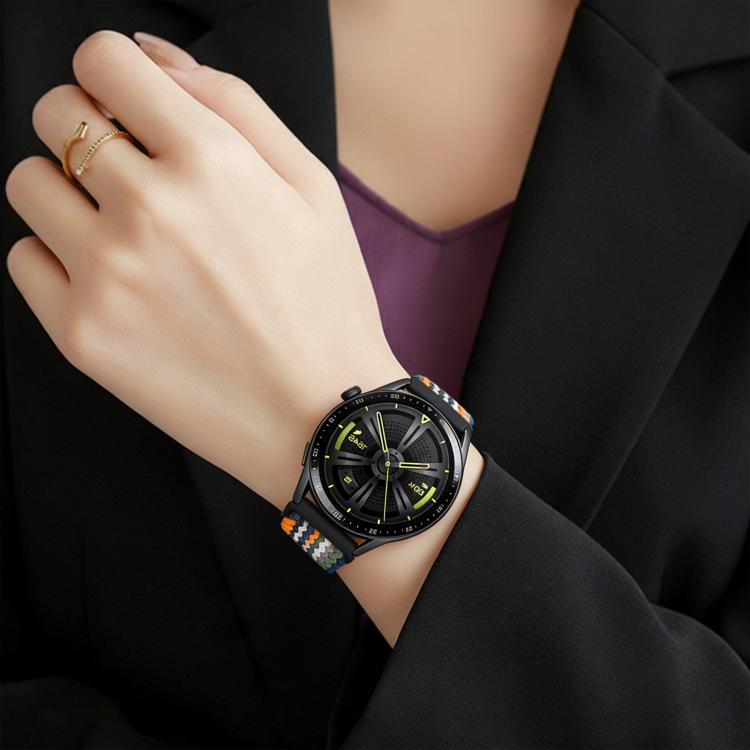 xDfind Sliding Buckle Nylon Braided Watch Band, 20mm