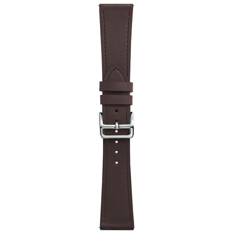 xDfind Silver Buckle Cowhide Texture Vegan Leather Watch Band, 20mm