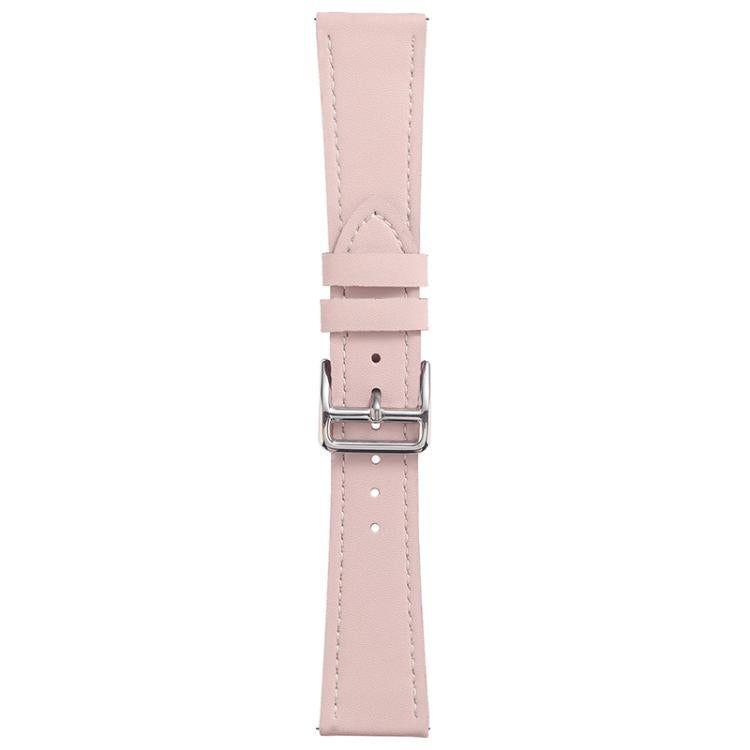 xDfind Silver Buckle Cowhide Texture Vegan Leather Watch Band, 22mm