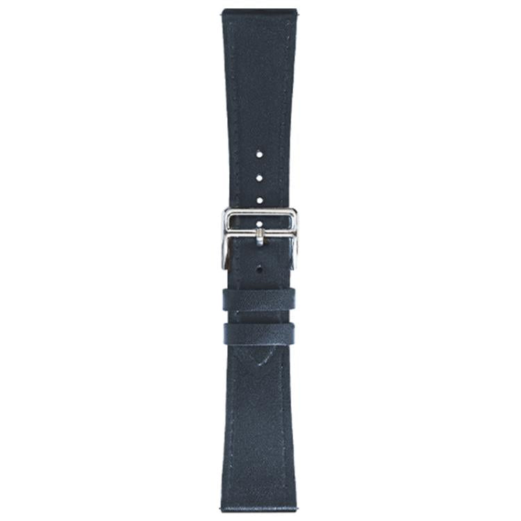 xDfind Silver Buckle Cowhide Texture Vegan Leather Watch Band, 22mm