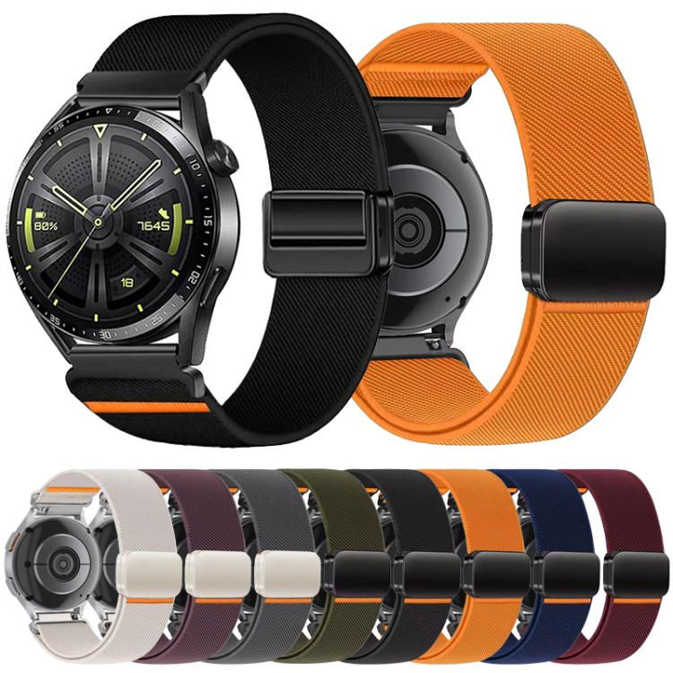 xDfind Flat-head  Elastic Nylon Magnetic Buckle Watch Band, 20mm