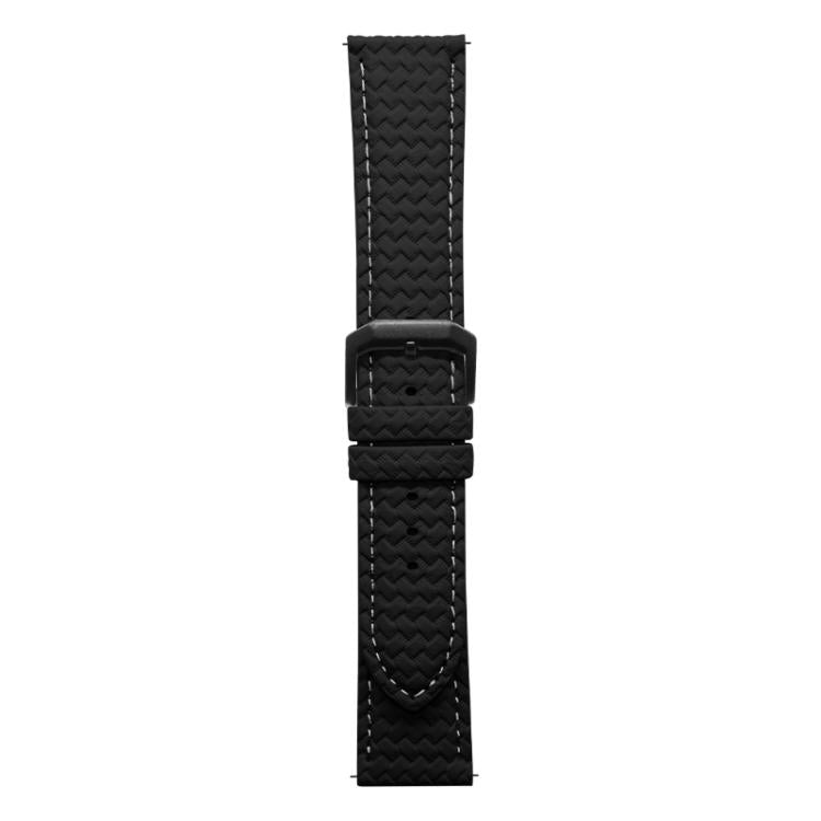 xDfind Flat-head Woven Texture Pin Buckle Vegan Leather Watch Band, 20mm