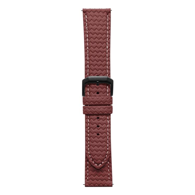 xDfind Flat-head Woven Texture Pin Buckle Vegan Leather Watch Band, 20mm