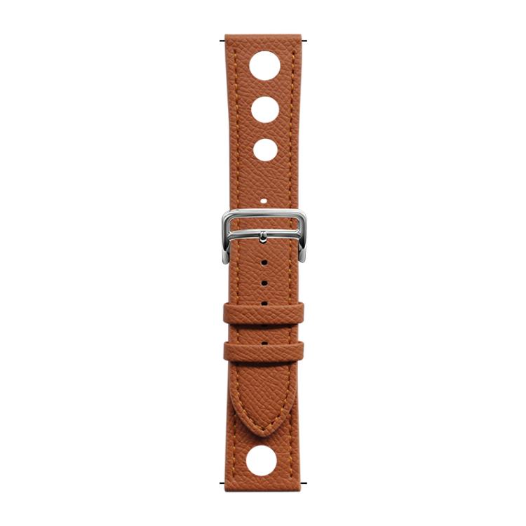 xDfind Flat-head Hole Palm Texture Vegan Leather Watch Band, 20mm