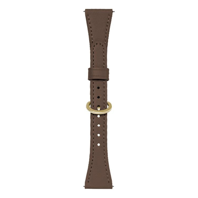 xDfind Flat-head Horseshoe Buckle Vegan Leather Watch Band, 18mm