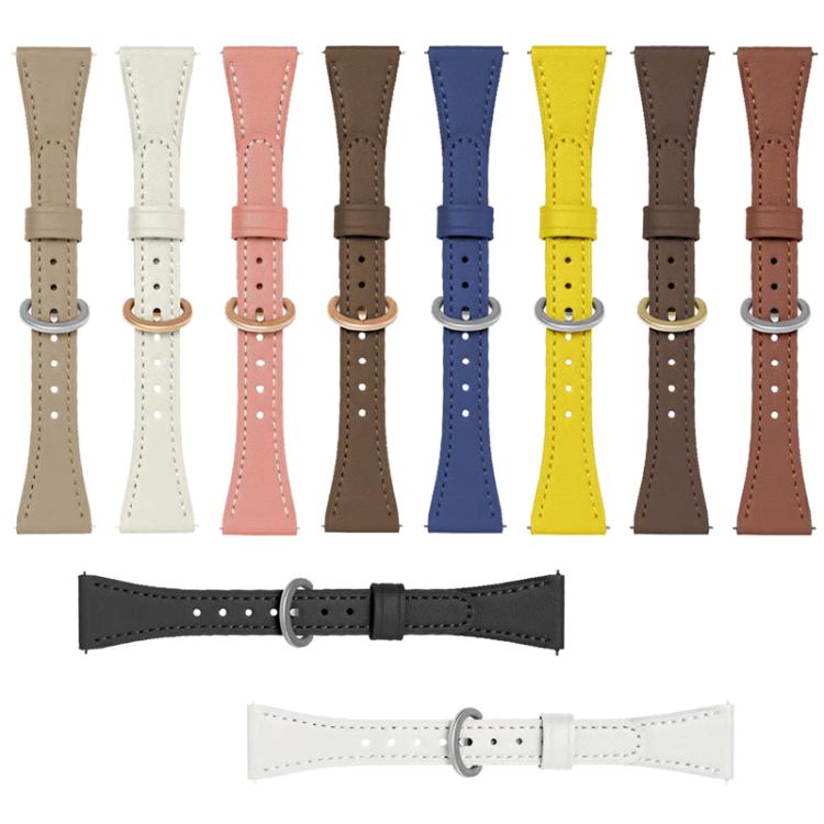 xDfind Flat-head Horseshoe Buckle Vegan Leather Watch Band, 20mm