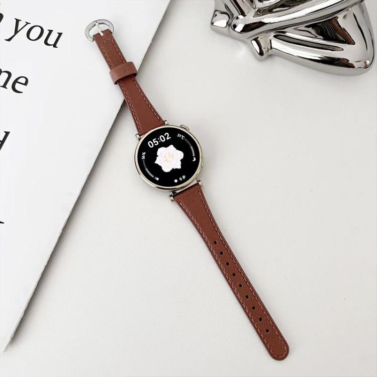 xDfind Flat-head Horseshoe Buckle Vegan Leather Watch Band, 20mm