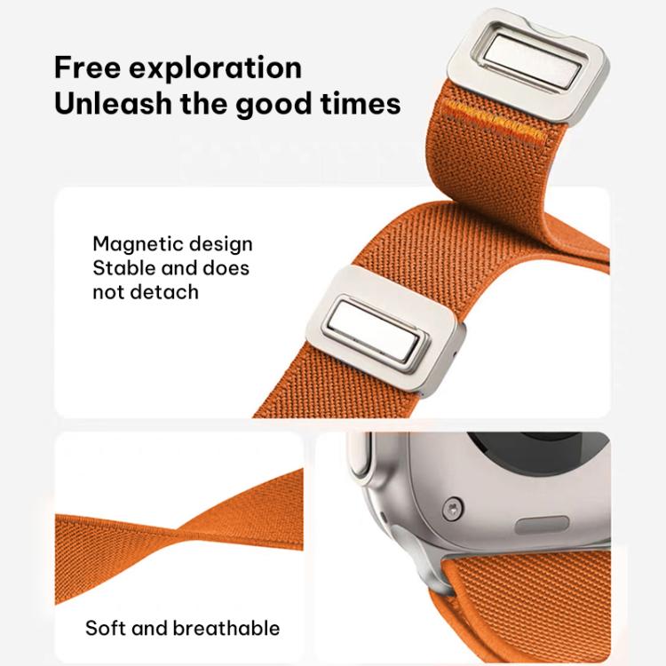 xDfind Elastic Nylon Magnetic Buckle Watch Band, For Apple Watch 42 / 44 / 45 / 46 / 49mm