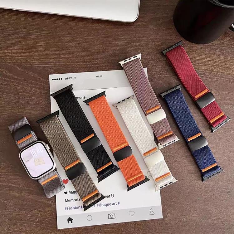 xDfind Elastic Nylon Magnetic Buckle Watch Band, For Apple Watch 42 / 44 / 45 / 46 / 49mm