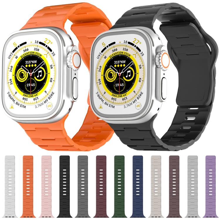 xDfind Woven Reverse Buckle Solid Color Silicone Watch Band, For Apple Watch 42 / 44 / 45 / 46 / 49mm