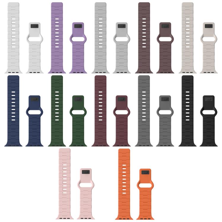 xDfind Woven Reverse Buckle Solid Color Silicone Watch Band, For Apple Watch 42 / 44 / 45 / 46 / 49mm