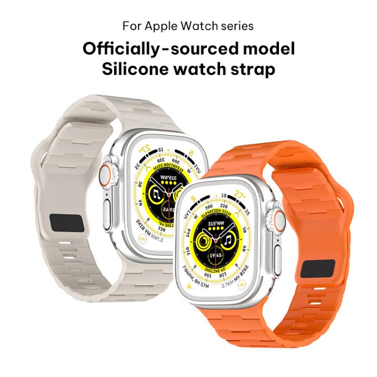 xDfind Woven Reverse Buckle Solid Color Silicone Watch Band, For Apple Watch 42 / 44 / 45 / 46 / 49mm