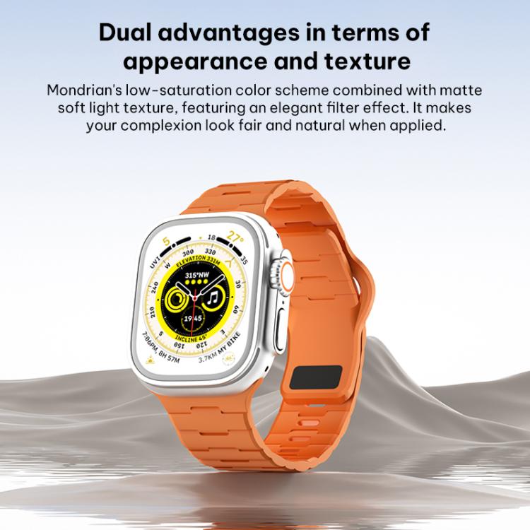 xDfind Woven Reverse Buckle Solid Color Silicone Watch Band, For Apple Watch 42 / 44 / 45 / 46 / 49mm