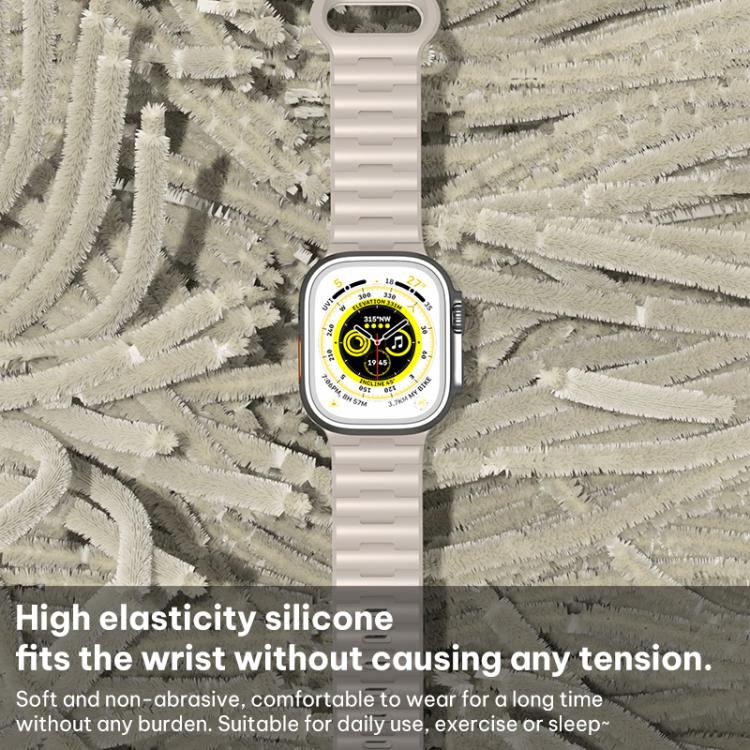 xDfind Woven Reverse Buckle Solid Color Silicone Watch Band, For Apple Watch 42 / 44 / 45 / 46 / 49mm