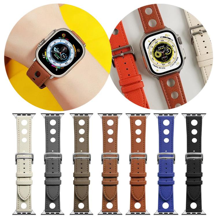 xDfind Hole Palm Texture Vegan Leather Watch Band, For Apple Watch 42 / 44 / 45 / 46 / 49mm