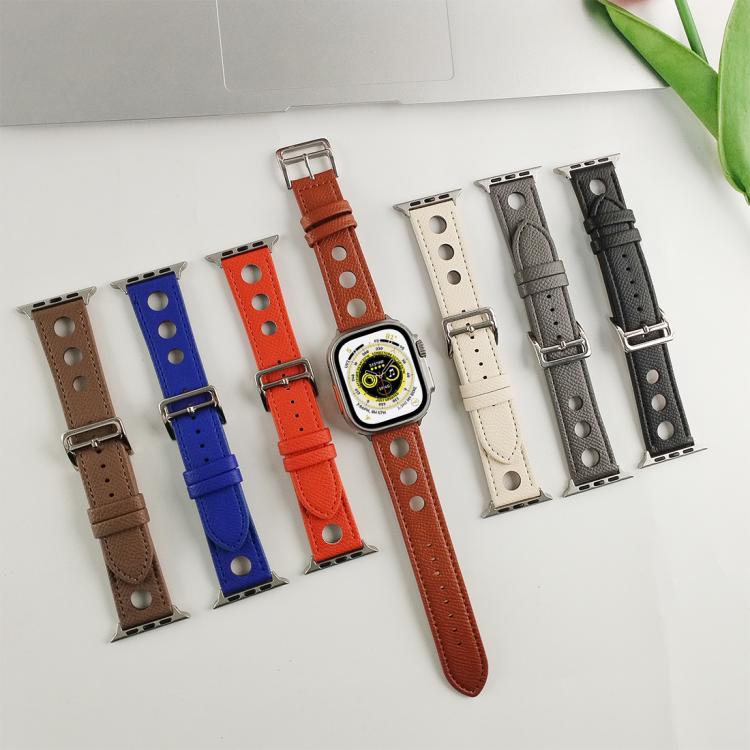 xDfind Hole Palm Texture Vegan Leather Watch Band, For Apple Watch 42 / 44 / 45 / 46 / 49mm