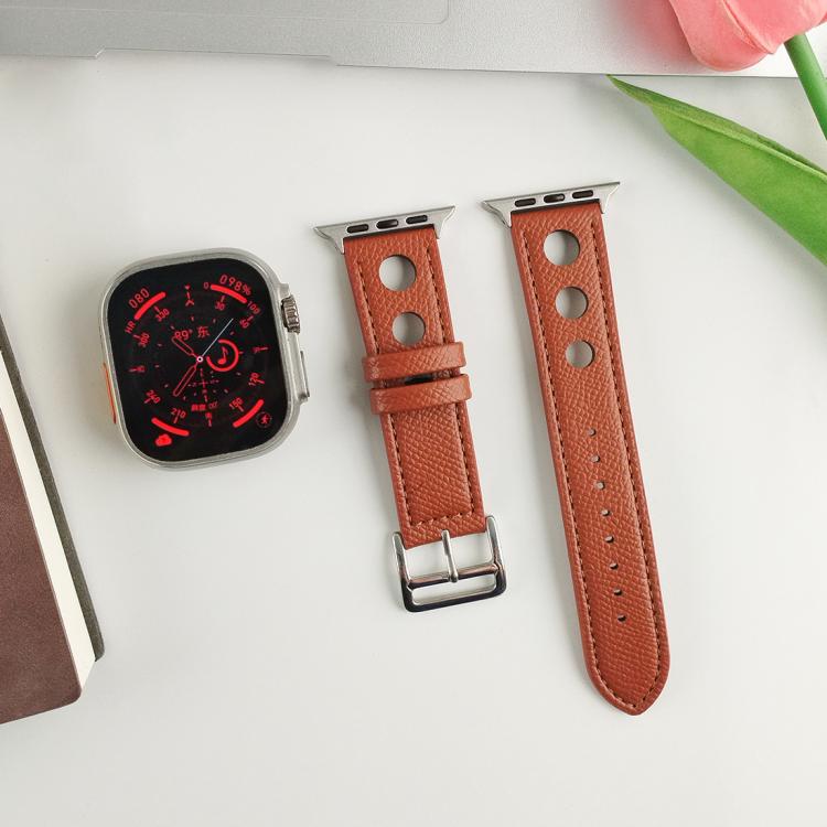 xDfind Hole Palm Texture Vegan Leather Watch Band, For Apple Watch 38 / 40 / 41 / S11 42mm