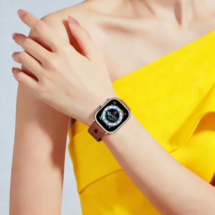 xDfind Hole Palm Texture Vegan Leather Watch Band, For Apple Watch 42 / 44 / 45 / 46 / 49mm