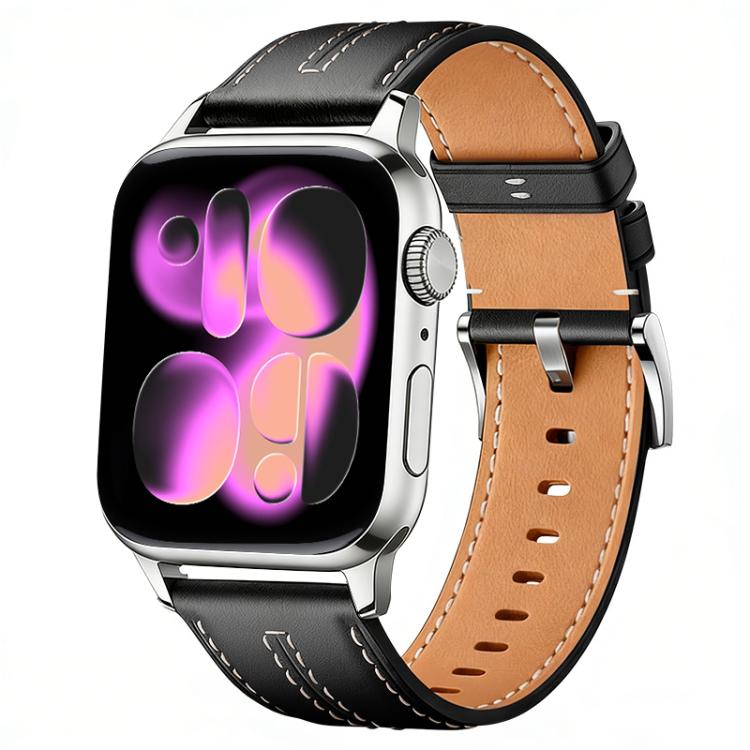 xDfind Composite Cowhide Texture Vegan Leather Watch Band, For Apple Watch 42 / 44 / 45 / 46 / 49mm