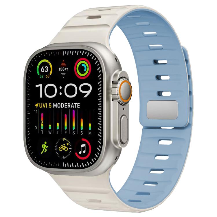 xDfind Magnetic Norman Buckle Silicone Watch Band, For Apple Watch 42 / 44 / 45 / 46 / 49mm