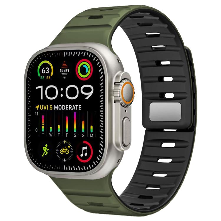 xDfind Magnetic Norman Buckle Silicone Watch Band, For Apple Watch 42 / 44 / 45 / 46 / 49mm