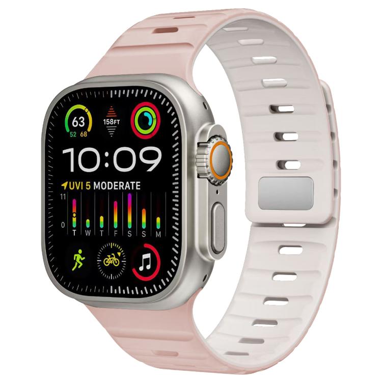 xDfind Magnetic Norman Buckle Silicone Watch Band, For Apple Watch 42 / 44 / 45 / 46 / 49mm