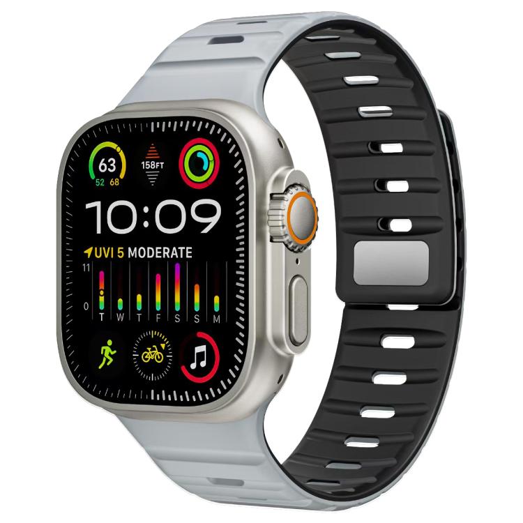 xDfind Magnetic Norman Buckle Silicone Watch Band, For Apple Watch 42 / 44 / 45 / 46 / 49mm