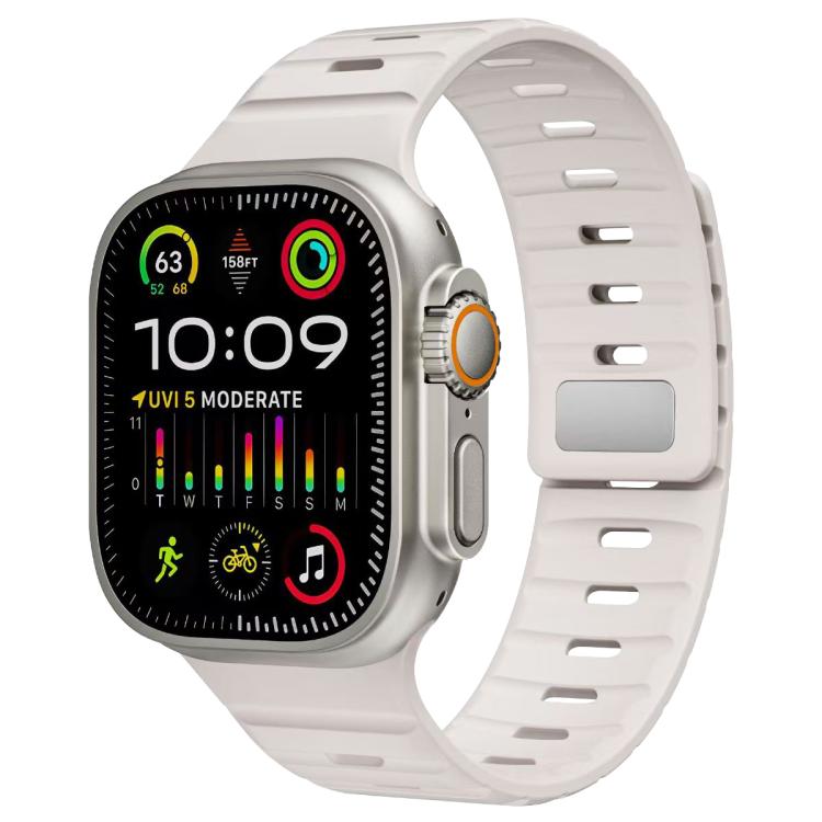 xDfind Magnetic Norman Buckle Silicone Watch Band, For Apple Watch 42 / 44 / 45 / 46 / 49mm
