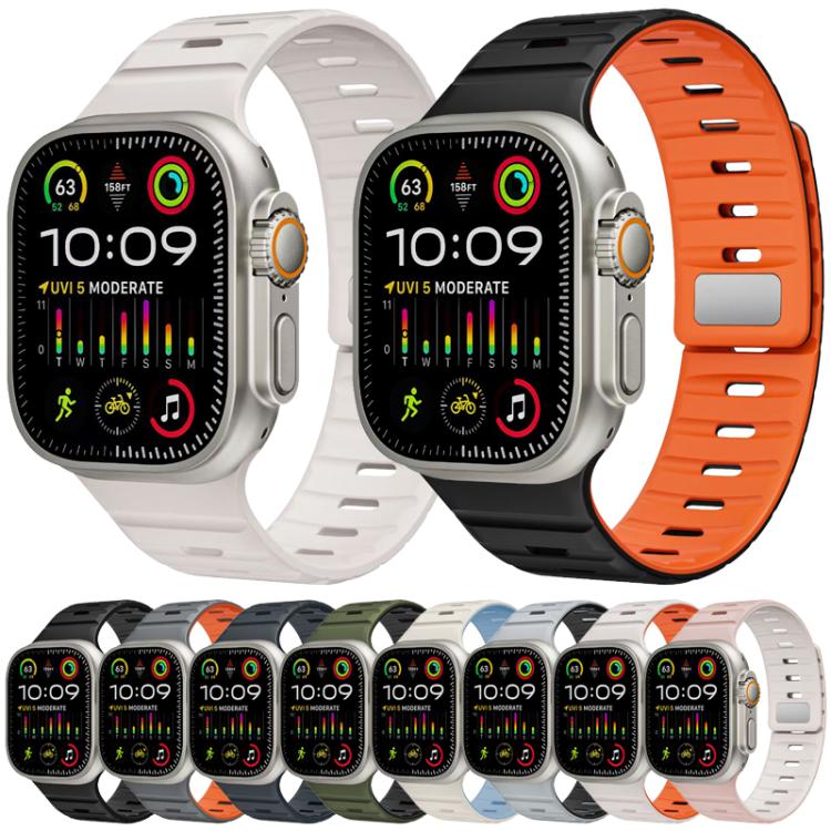 xDfind Magnetic Norman Buckle Silicone Watch Band, For Apple Watch 38 / 40 / 41 / S11 42mm