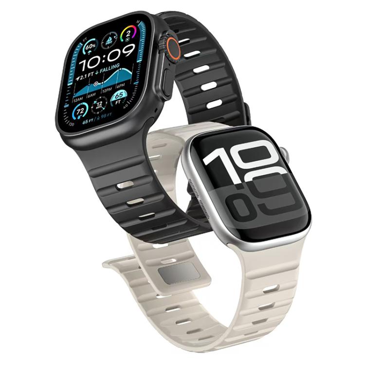 xDfind Magnetic Norman Buckle Silicone Watch Band, For Apple Watch 42 / 44 / 45 / 46 / 49mm