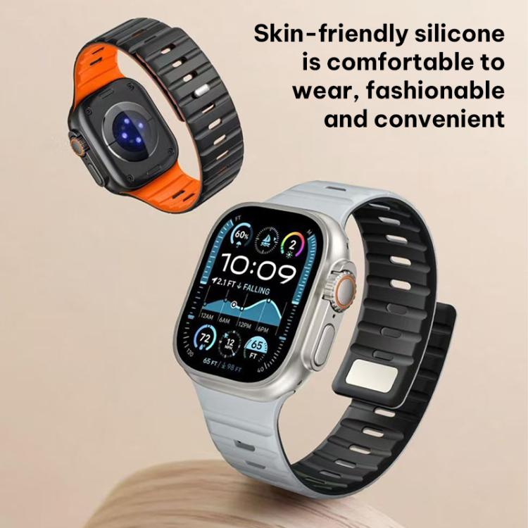 xDfind Magnetic Norman Buckle Silicone Watch Band, For Apple Watch 42 / 44 / 45 / 46 / 49mm