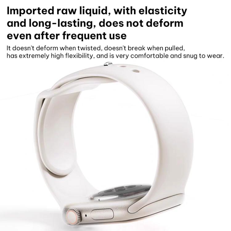 xDfind Small Waist Reverse Buckle Silicone Watch Band, For Apple Watch 42 / 44 / 45 / 46 / 49mm