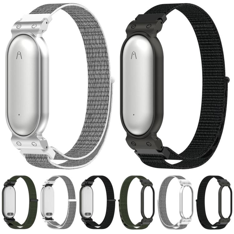 xDfind Metal Frame Integrated Nylon Loop Hook and Loop Fastener Watch Band, For Plaud NotePin AI