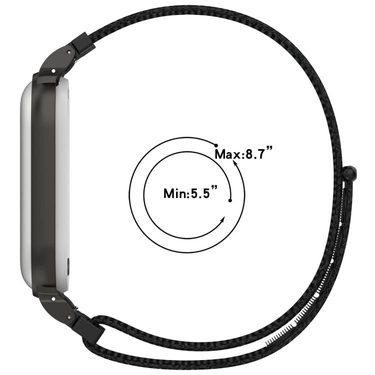 xDfind Metal Frame Integrated Nylon Loop Hook and Loop Fastener Watch Band, For Plaud NotePin AI