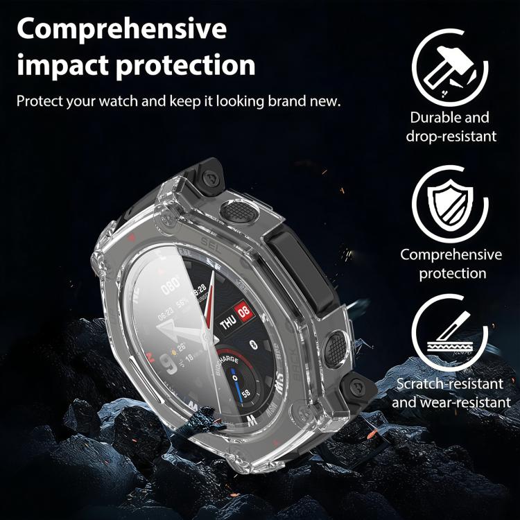 xDfind Tempered Film Integrated PC Watch Protective Cover, For Amazfit T-Rex 3 Pro 48mm