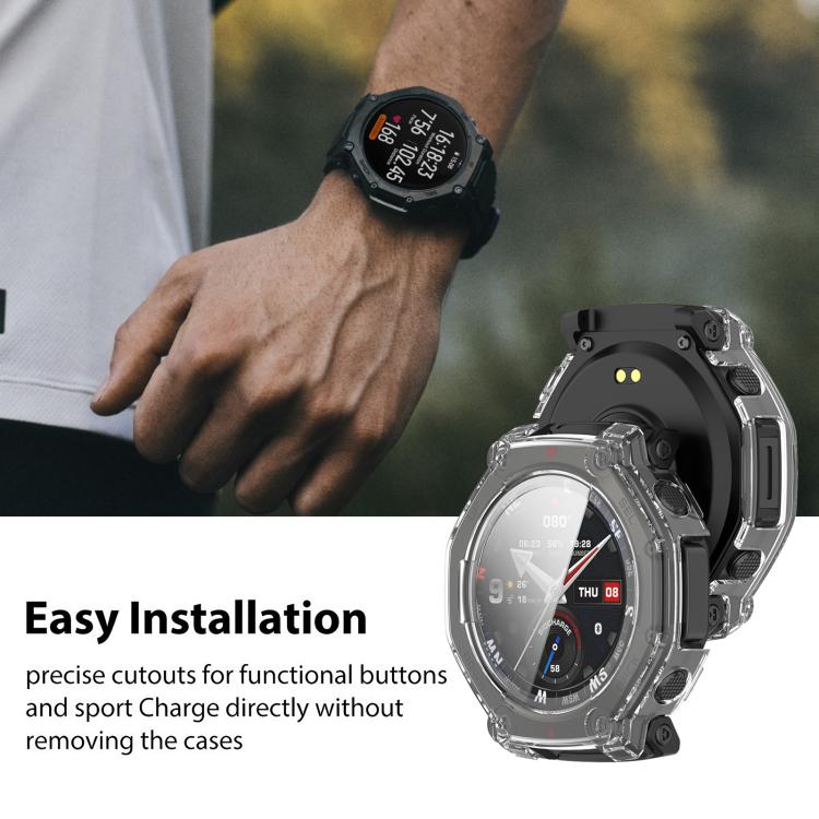 xDfind Tempered Film Integrated PC Watch Protective Cover, For Amazfit T-Rex 3 Pro 48mm