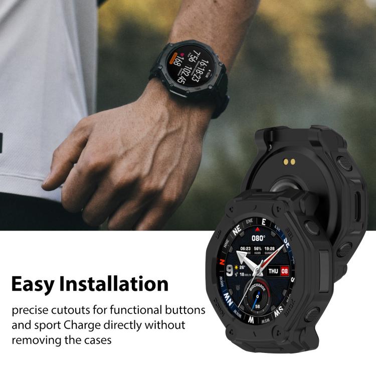 xDfind Half Coverage Hollow TPU Watch Protective Cover, For Amazfit T-Rex 3 Pro 48mm
