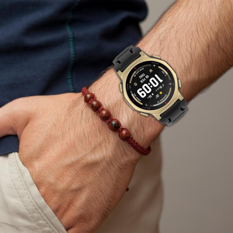 xDfind Solid Color Black Buckle Silicone Watch Band, For Amazfit T-Rex 3 Pro 44mm