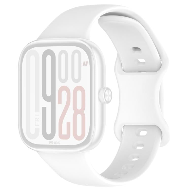 xDfind Solid Color Butterfly Buckle Silicone Watch Band, For Xiaomi Band 9 Pro/8 Pro/Redmi Watch 6/5/4