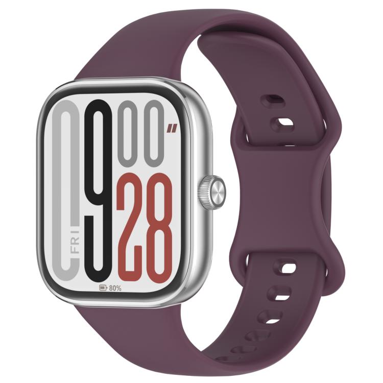 xDfind Solid Color Butterfly Buckle Silicone Watch Band, For Xiaomi Band 9 Pro/8 Pro/Redmi Watch 6/5/4