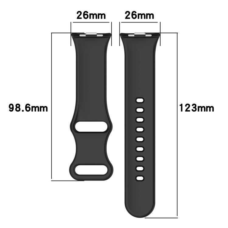 xDfind Solid Color Butterfly Buckle Silicone Watch Band, For Xiaomi Band 9 Pro/8 Pro/Redmi Watch 6/5/4