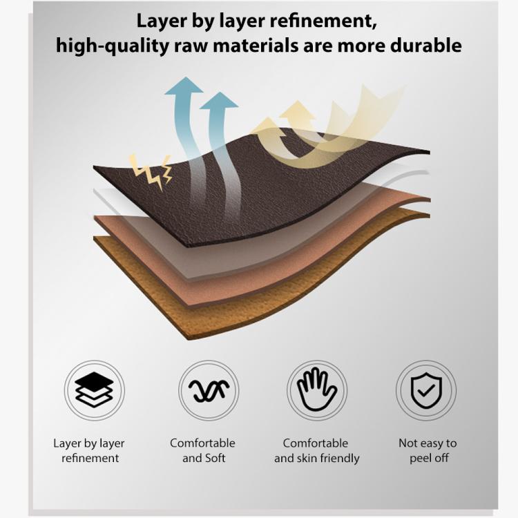 xDfind Rose Gold Buckle Black Shark Fine Grain Vegan Leather Watch Band, For Huawei Watch Fit4 Pro / Fit4 / Fit3