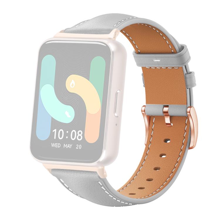 xDfind Rose Gold Buckle Black Shark Fine Grain Vegan Leather Watch Band, For Samsung Galaxy Fit3